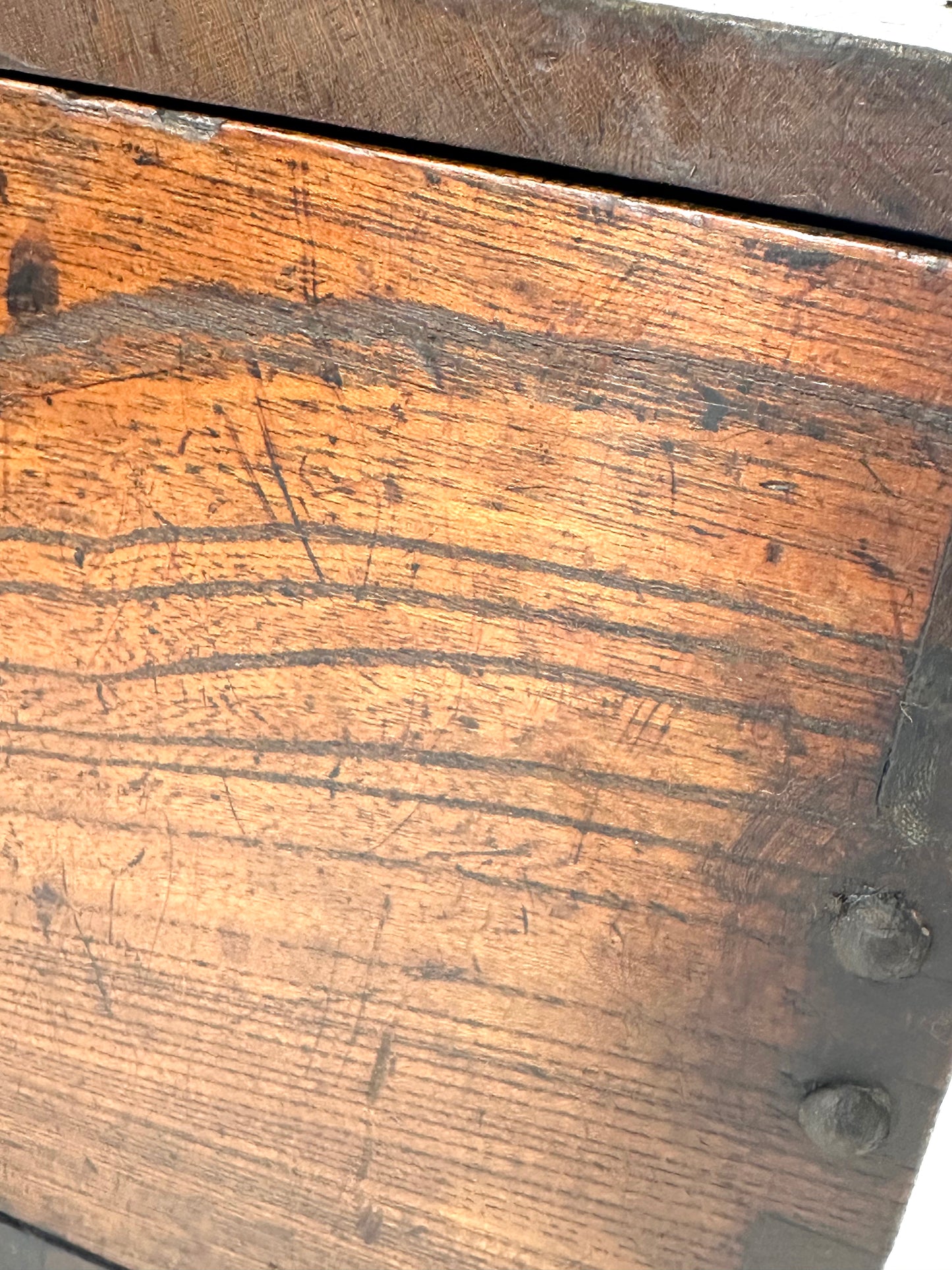 Antique Japanese Meiji Era (1868-1912) Suzuribako Calligraphy Tansu Keyaki Wood 9”