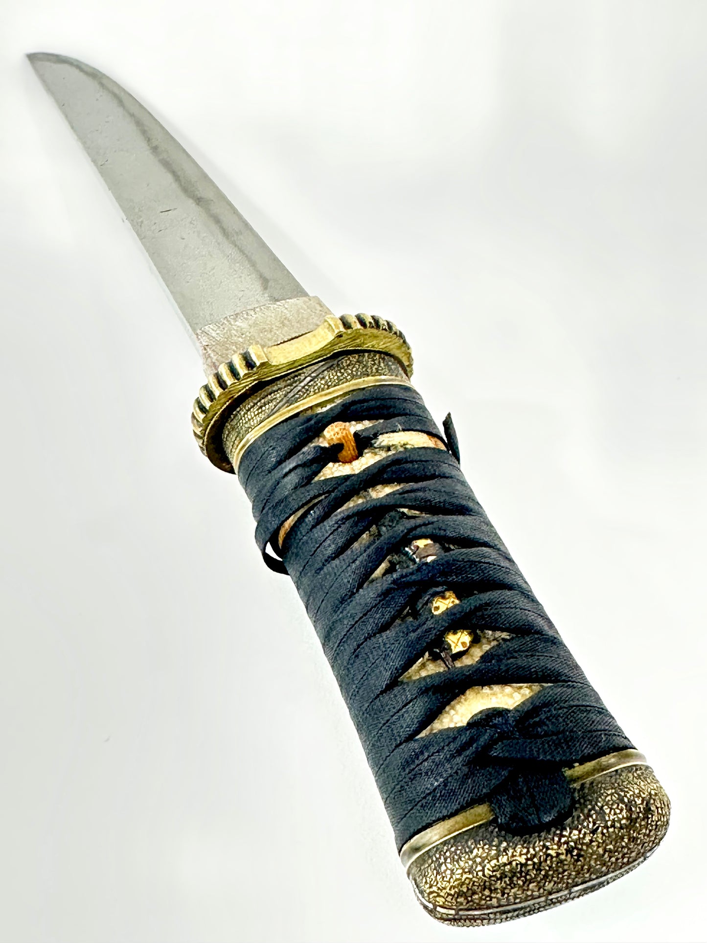 Antique Japanese Samurai Tanto Short Sword w/ Kozuka & Kogatana Blade Edo/Meiji Era LS#002