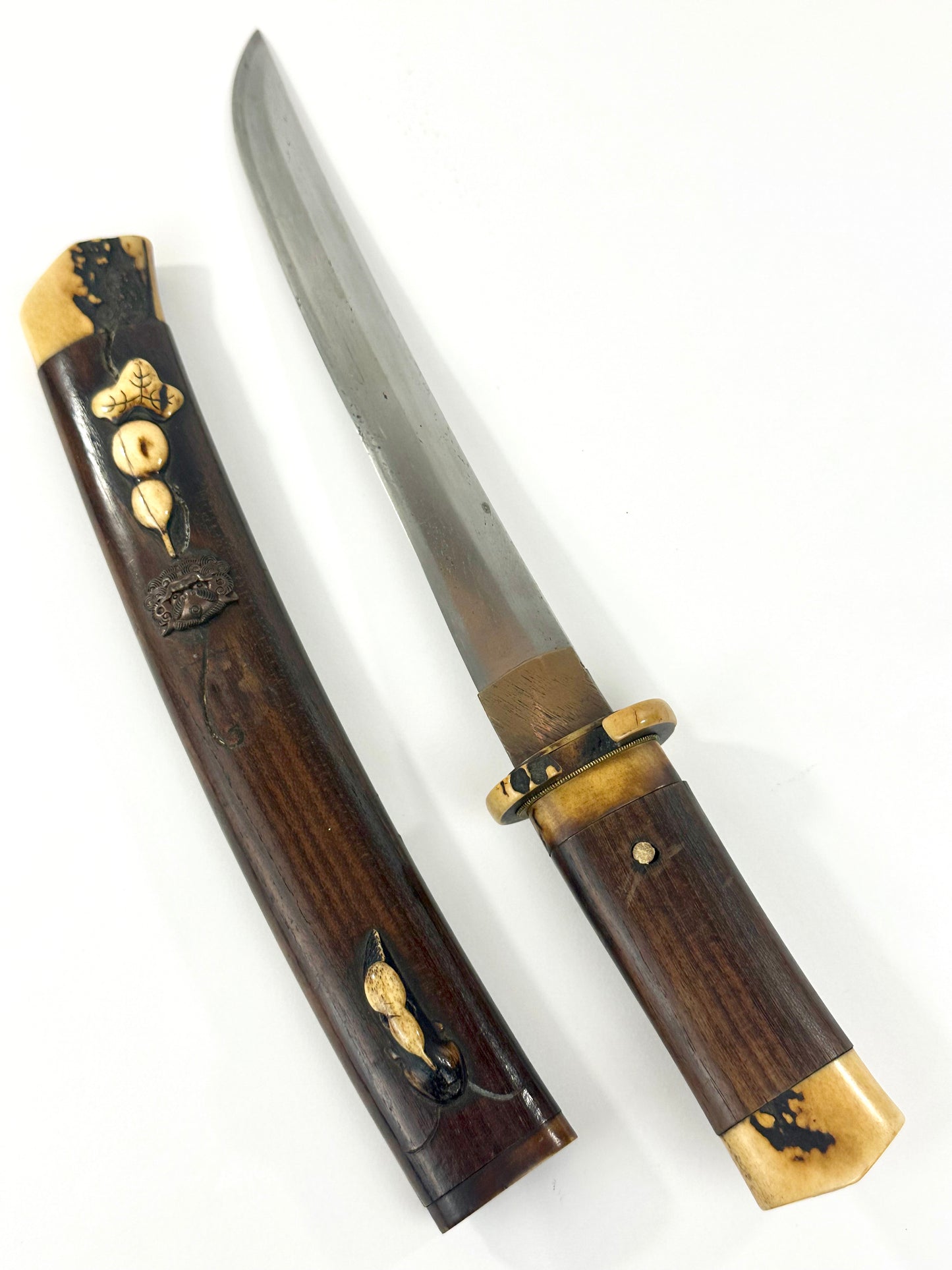 Japanese Samurai Tanto Short Sword Signed "Tomoyuki" c15th-18th Century LS#008