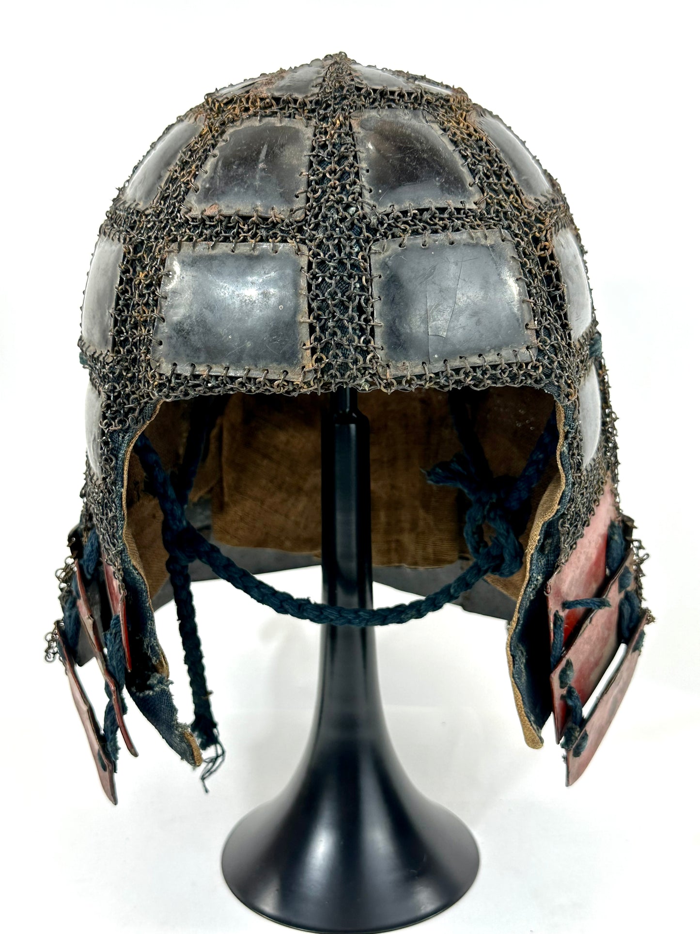 Japanese Edo Period Samurai Tatami (Folding) Kabuto Chainmail Helmet Iron/Lacquer LS#004