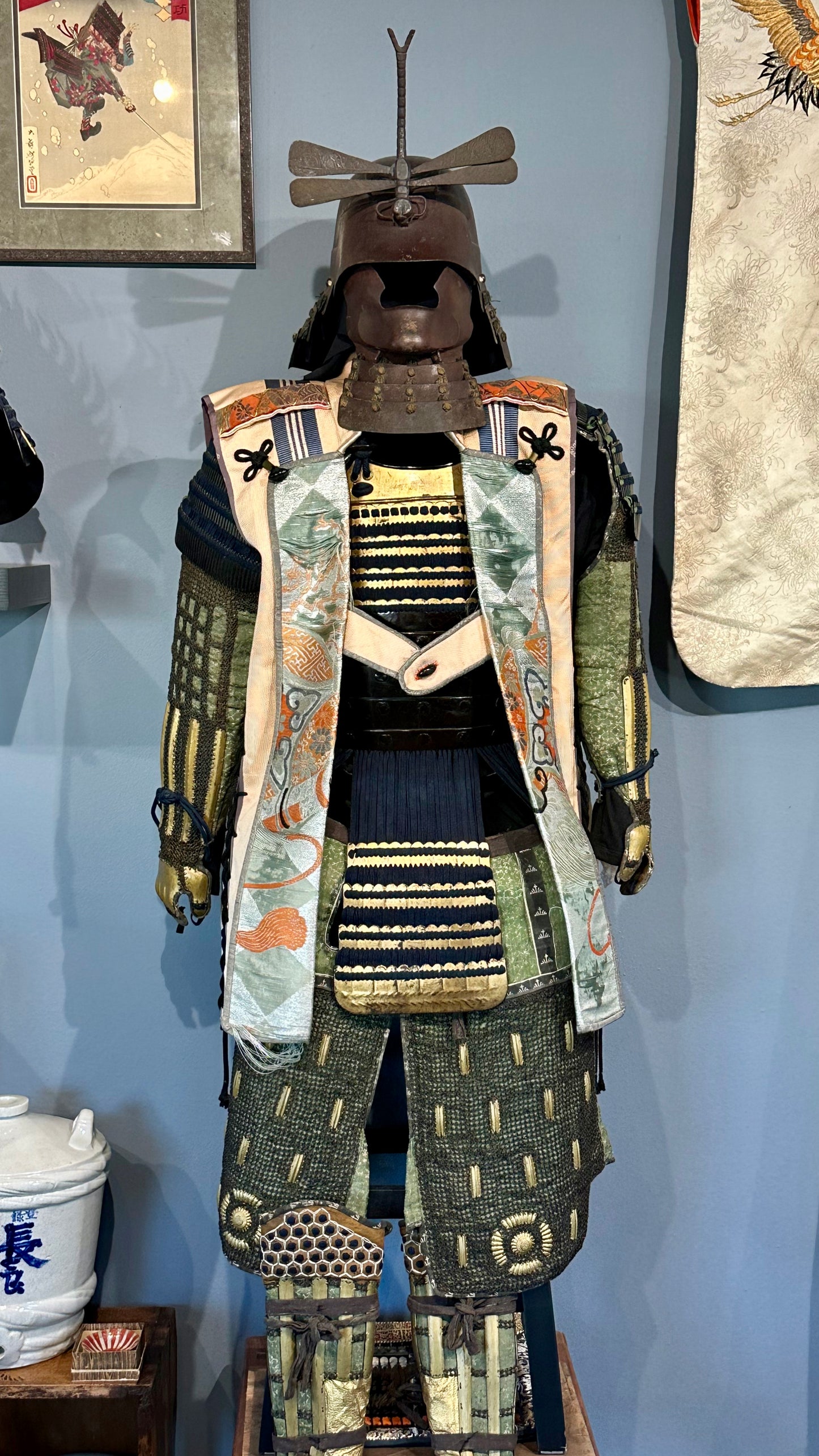 Rare Antique Japanese Samurai Armor Late Edo Tōsei Gusoku Full Suit w Kabuto