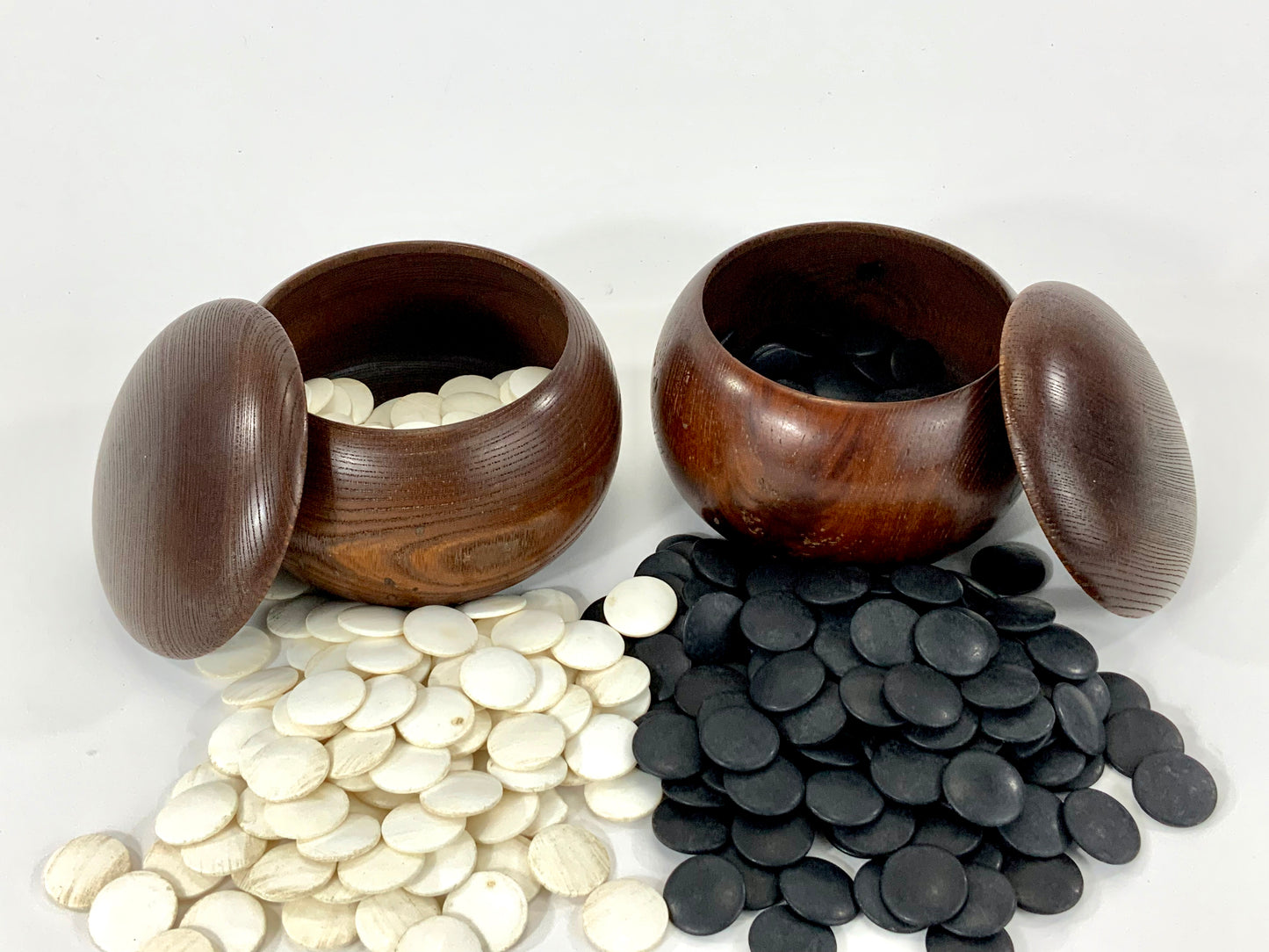 Vintage Go Stones Natural Shell & Slate w/ Keyaki Bowls 5mm