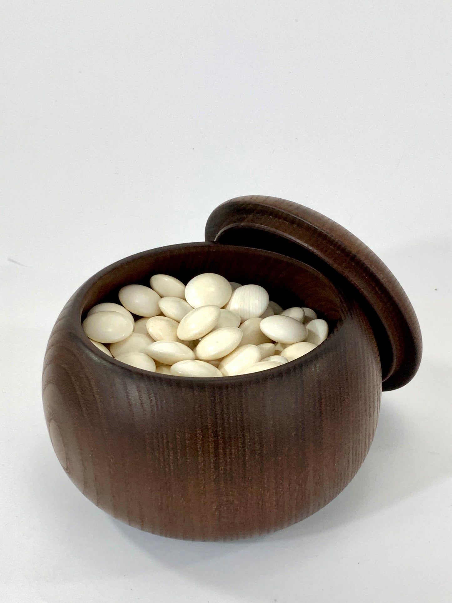 Vintage Go Stones Large 10mm Thick Natural Shell & Slate w/ Keyaki Bowls