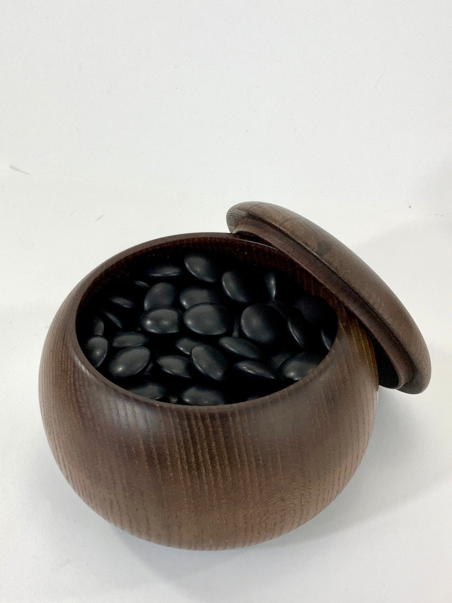 Vintage Go Stones Large 10mm Thick Natural Shell & Slate w/ Keyaki Bowls