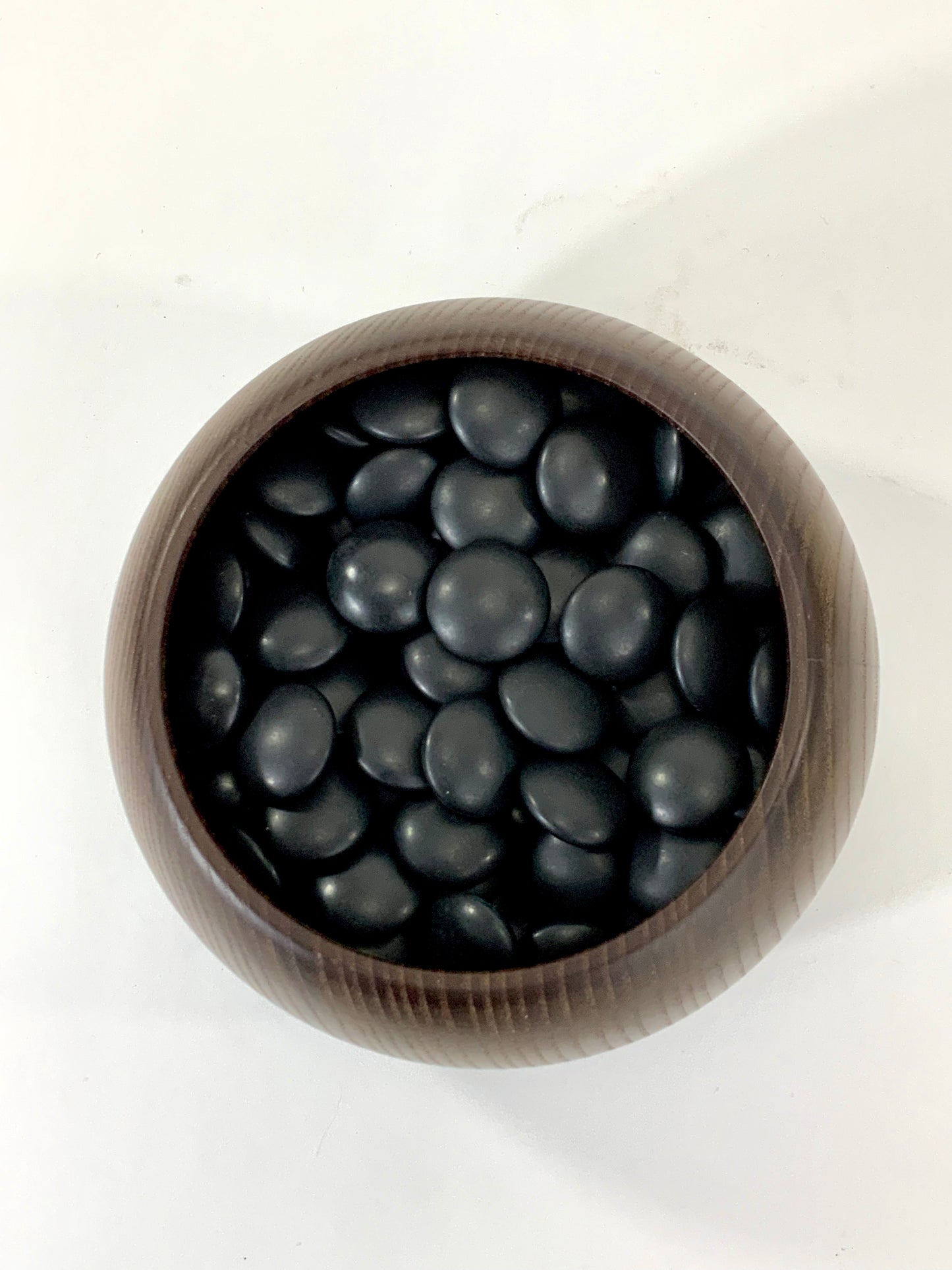 Vintage Go Stones Large 10mm Thick Natural Shell & Slate w/ Keyaki Bowls