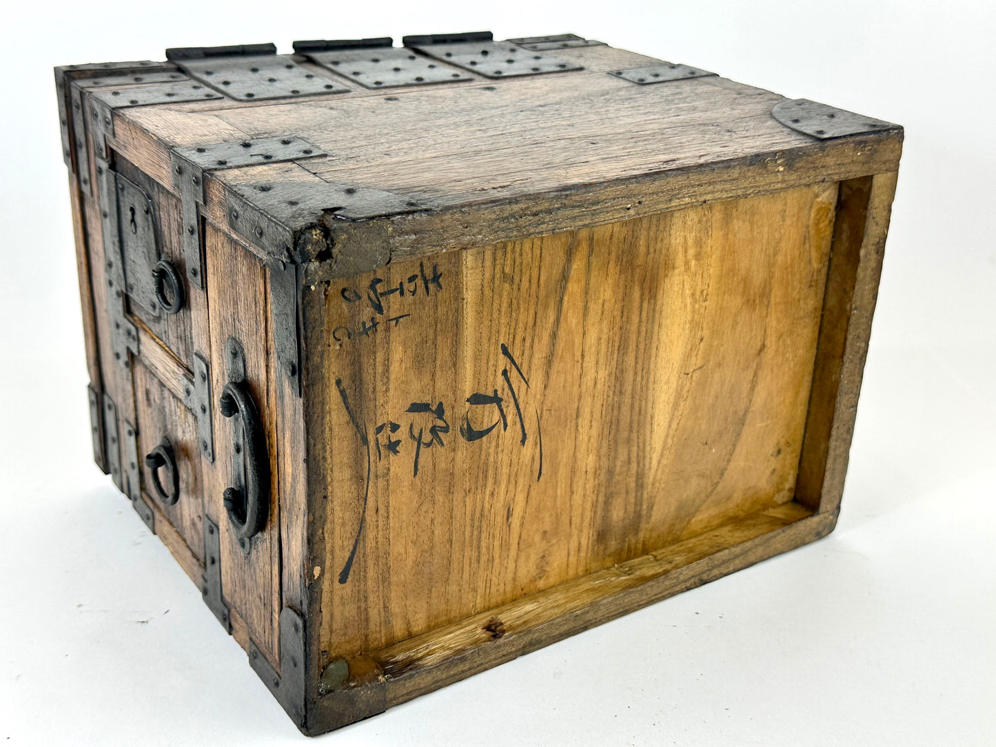 Antique Japanese c1880’s Kiri Wood Suzuribako Calligraphy Tansu Chest 11"