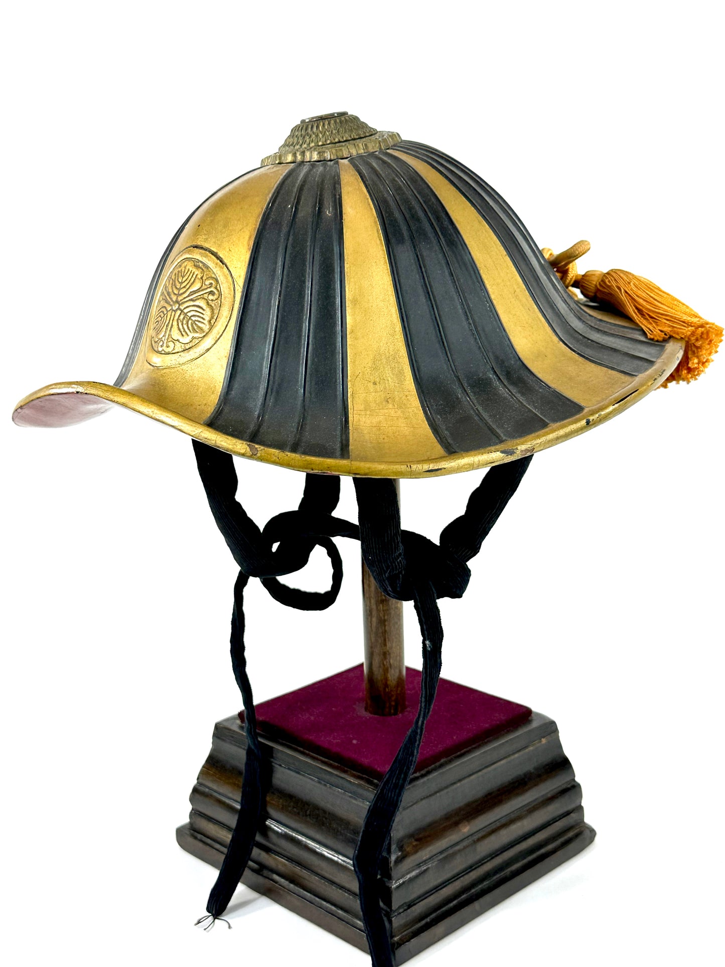 Japanese Edo Period Samurai Jingasa Kabuto Helmet Vine-Oak Mon LS#117