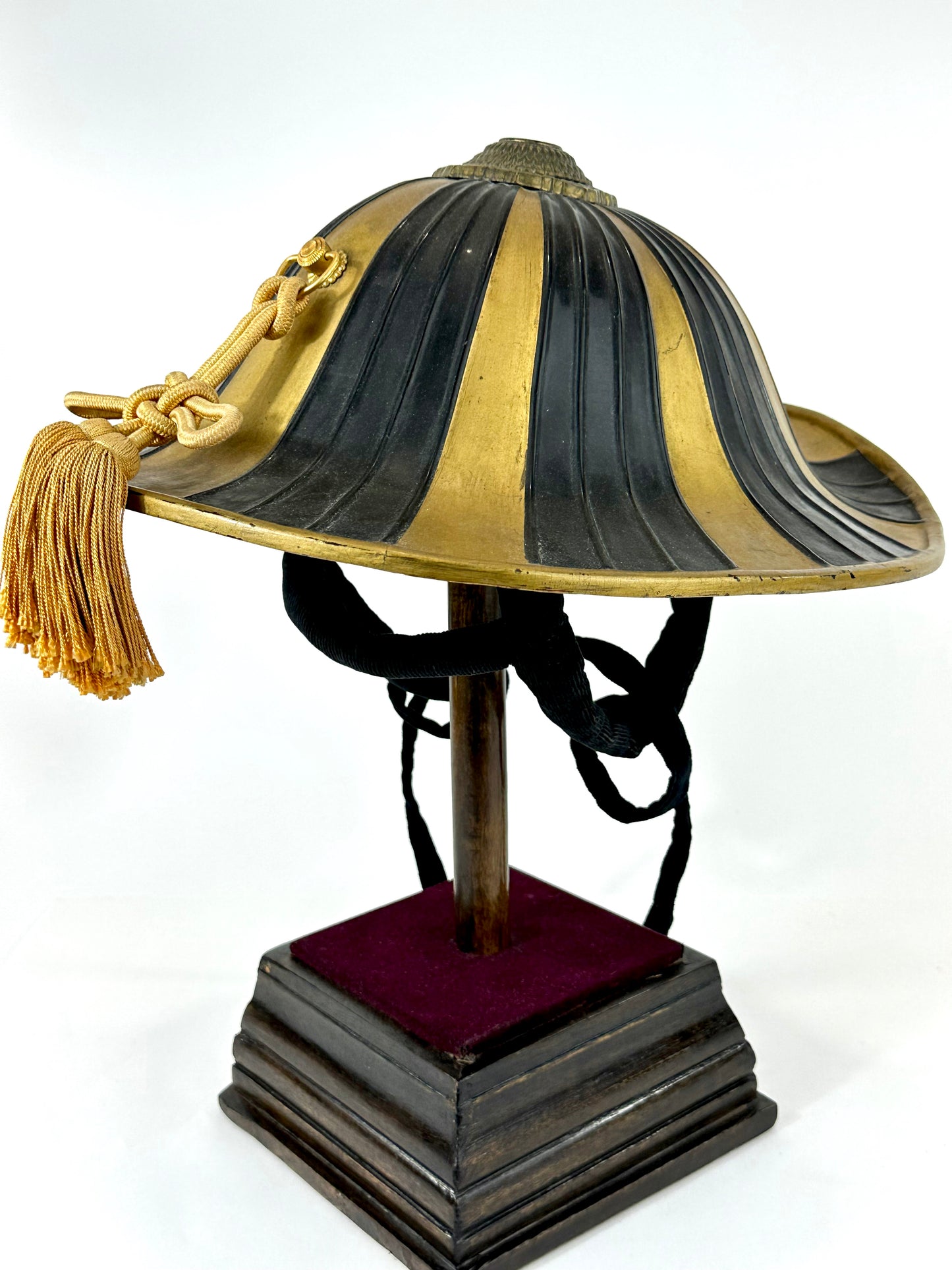 Japanese Edo Period Samurai Jingasa Kabuto Helmet Vine-Oak Mon LS#117