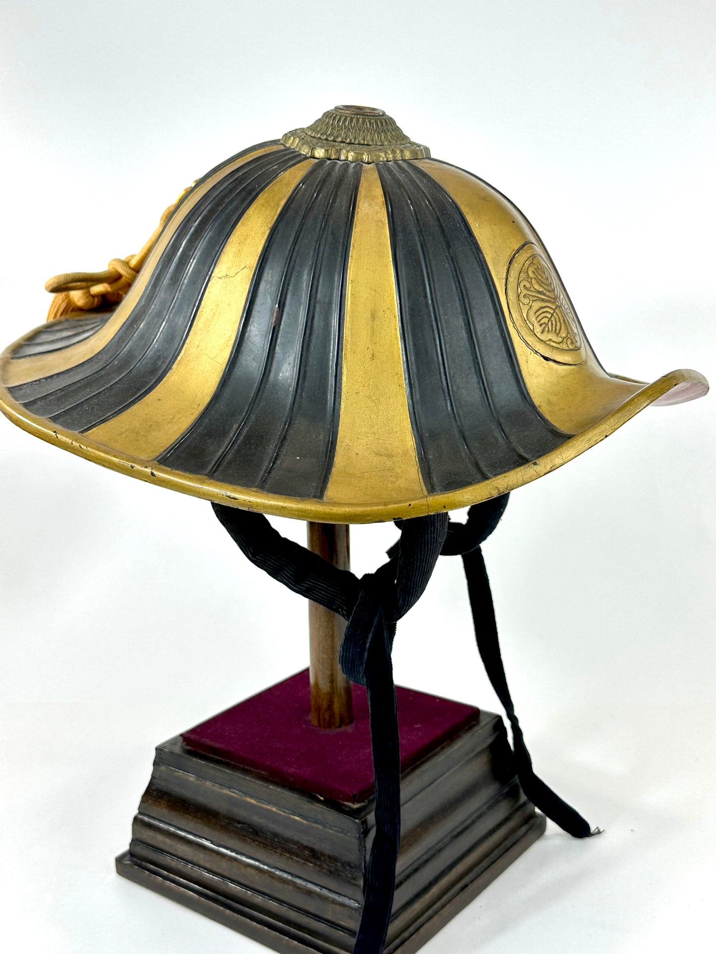 Japanese Edo Period Samurai Jingasa Kabuto Helmet Vine-Oak Mon LS#117