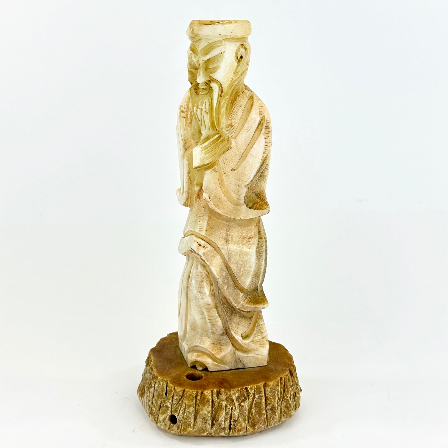 Vintage Chinese Stone Figure of Shoulao, God of Longevity ~8"