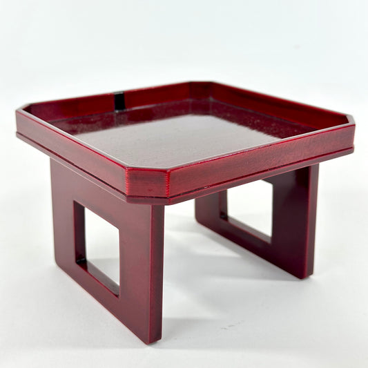 Vintage Japanese Hida Shunkei Lacquer Display Stand with Octagonal Top 4 3/4"W