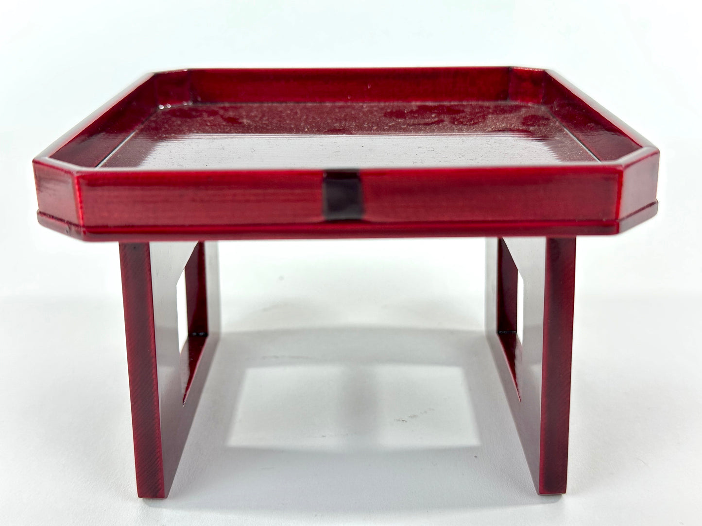 Vintage Japanese Hida Shunkei Lacquer Display Stand with Octagonal Top 4 3/4"W