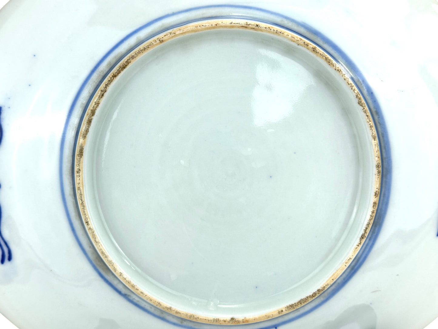 Antique Japanese Meiji Period Blue & Green Porcelain Peacock Plate 11"W