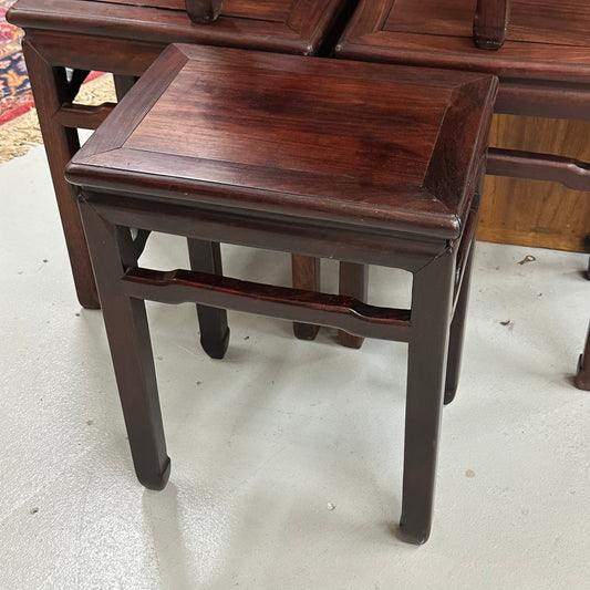 Antique Chinese Qing Dynasty Hongmu Hardwood Single Stool Available 20"H