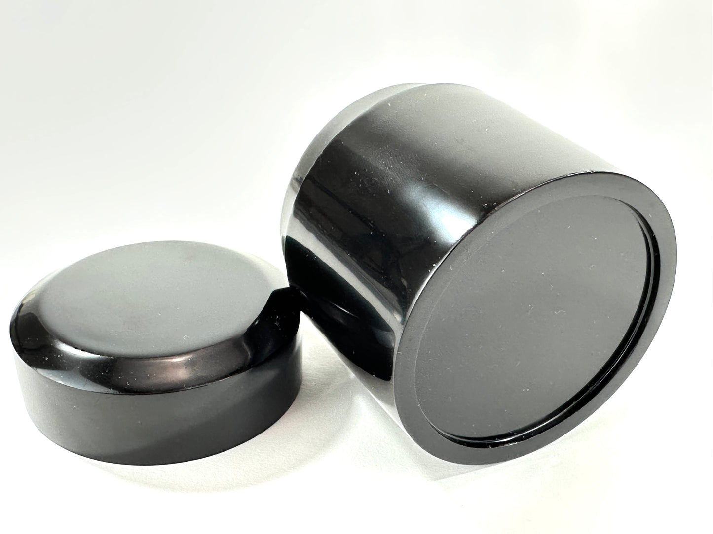 Japanese Fubuki Natsume Black Lacquer Cylindrical Tea Caddy Chanoyu