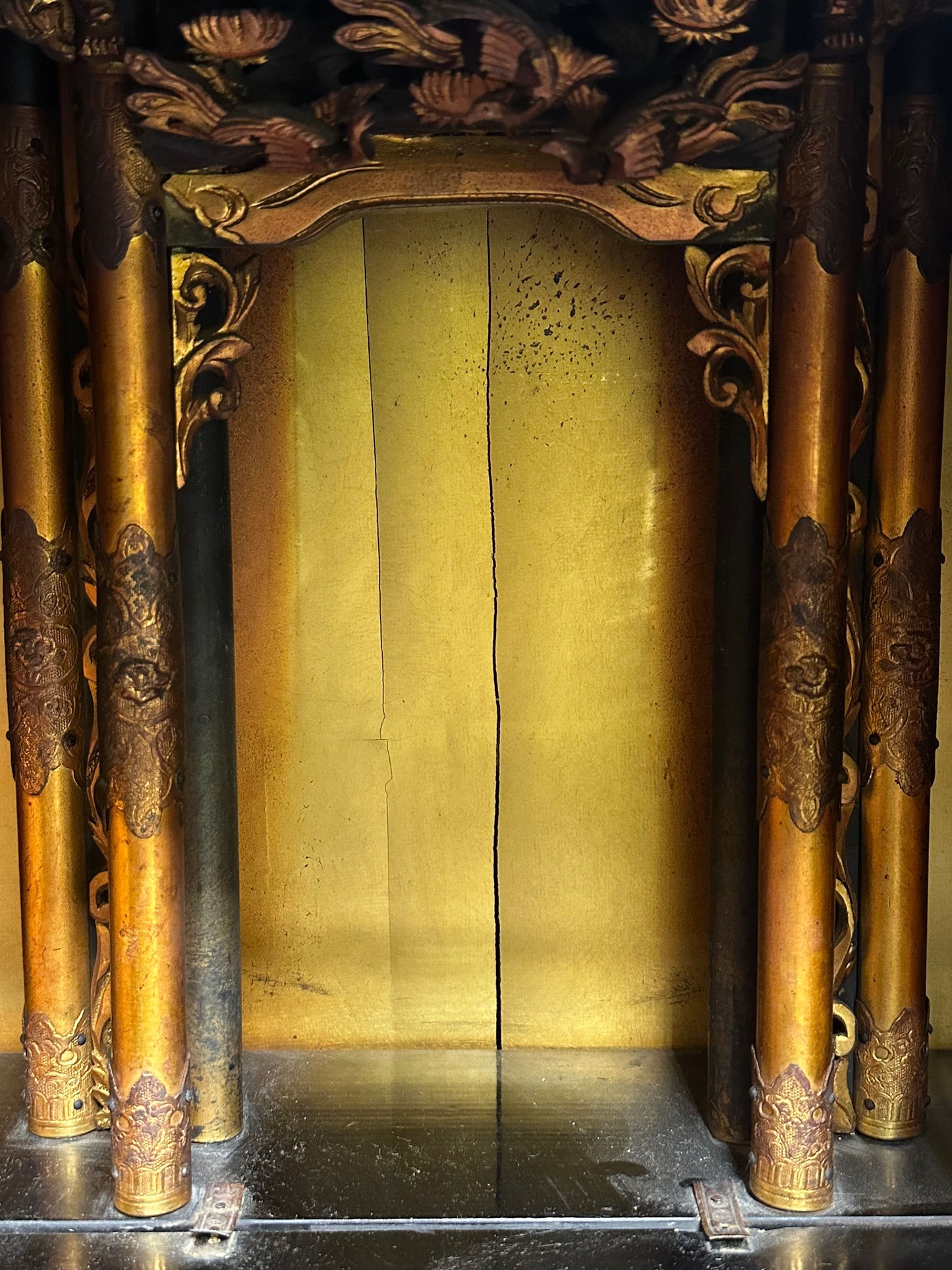 Antique Japanese Meiji Era (late 1800's) Butsudan Family Alter 45”H