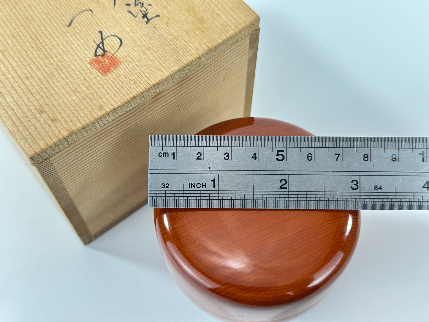 Hida Shunkei Nuri Lacquer Hira Natsume Tea Caddy w/ Box Takayama