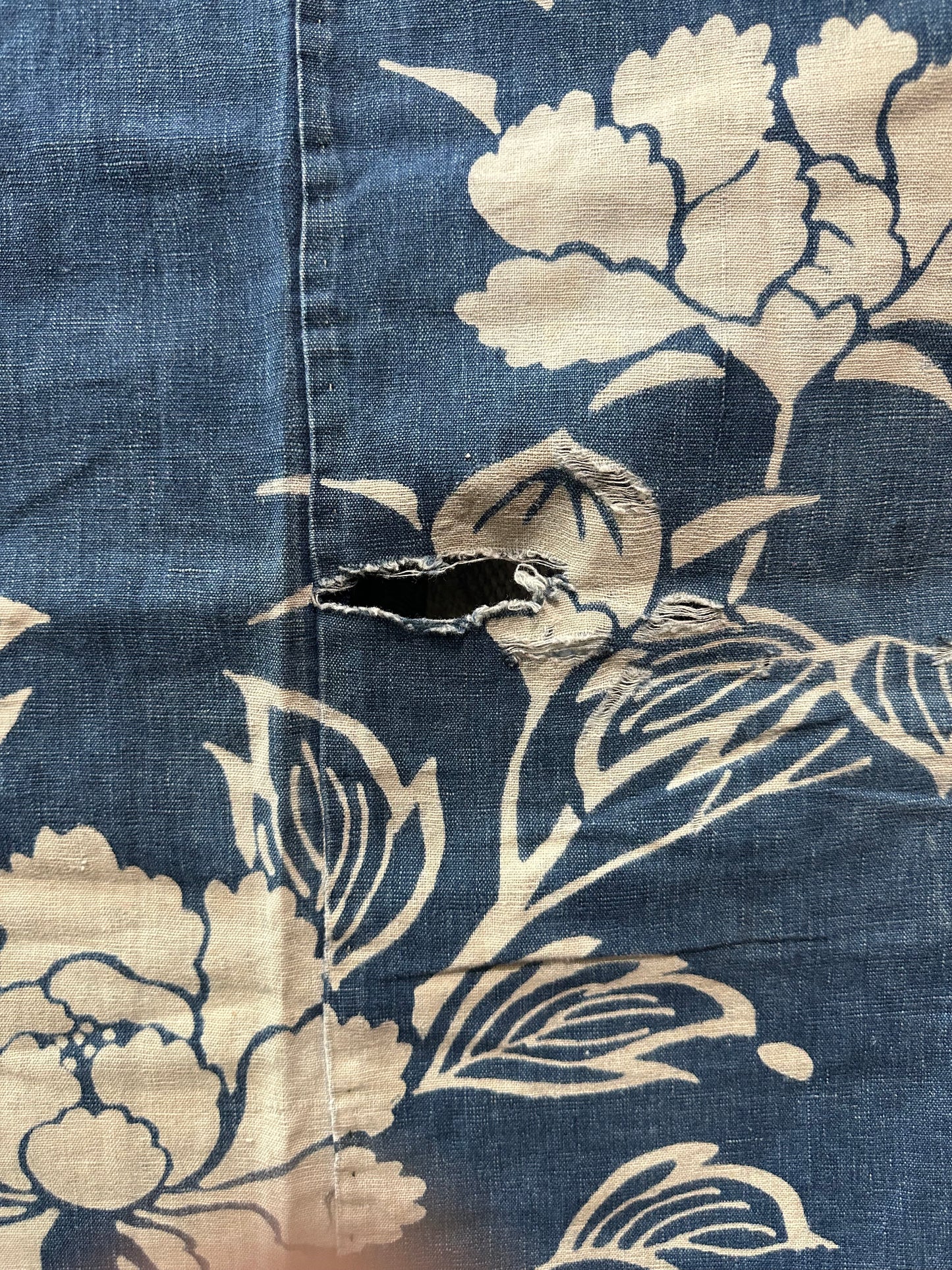 Antique Japanese 19th Century Textile Peonies Boro - Tsutsugaki 77"x68" #61