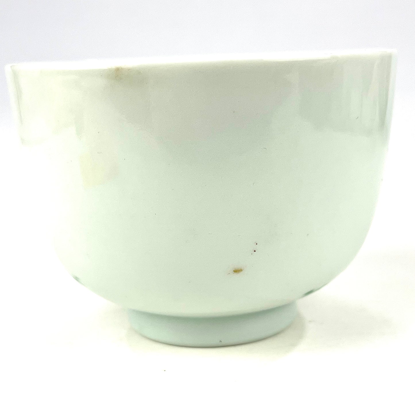 Tea Ceremony Chawan White Porcelain Tea Bowl w/ Pine Bows 4.5”