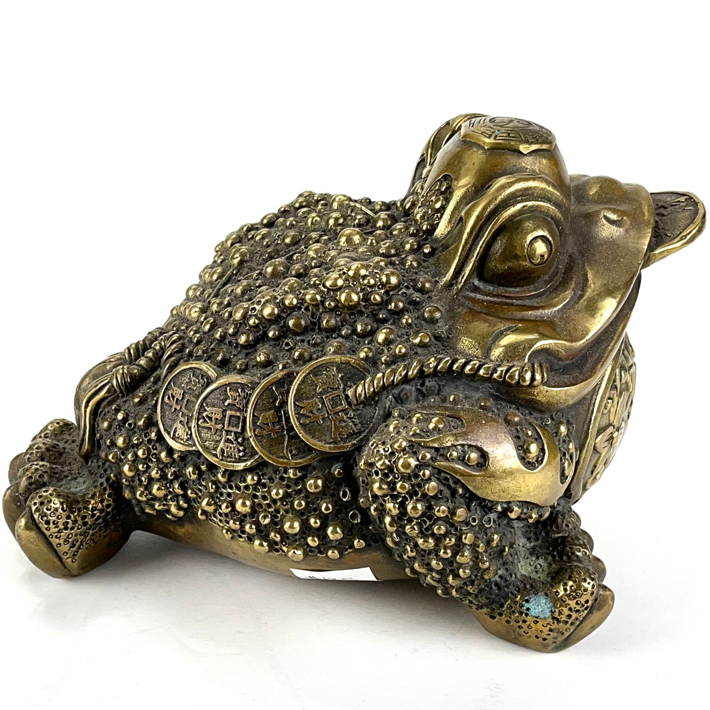 Vintage Chinese Bronze Statue Money Toad 5”