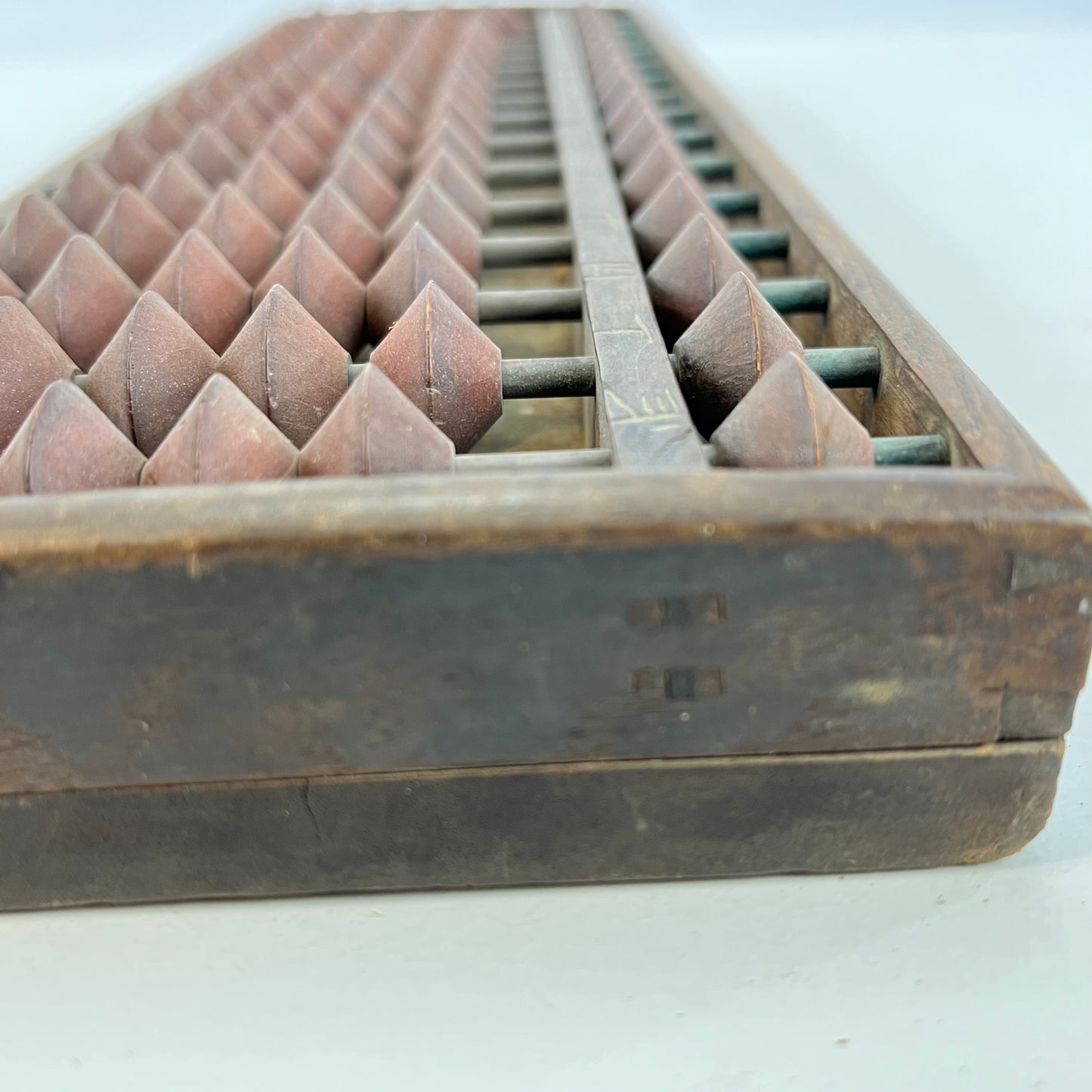 Vintage Japanese Abacus Wooden 14 Decimal Places  Soroban 90 Bead