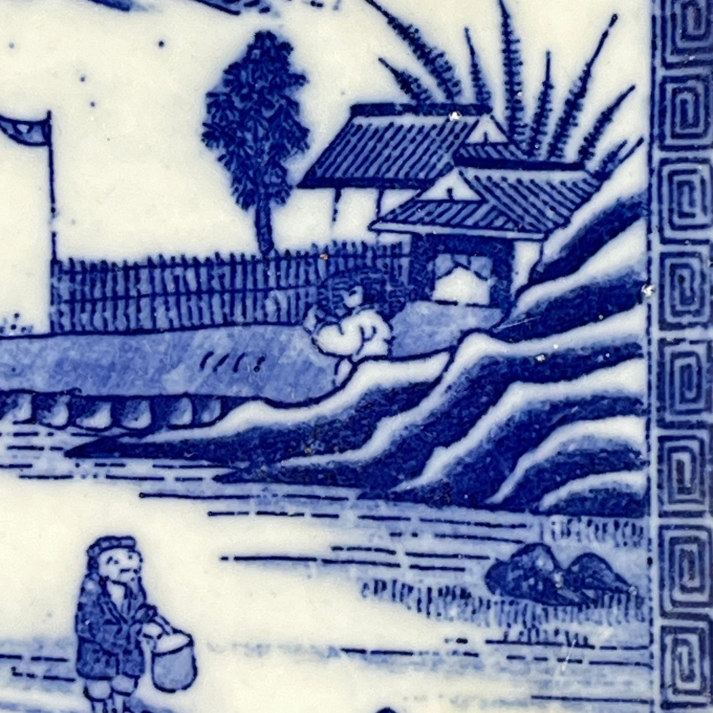 Antique Meiji Era Japanese Hexagonal Ceramic Imari Plate 10”