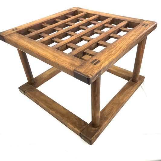 Antique Japanese 1800’s Sugi Wood Kotatsu Table 18"