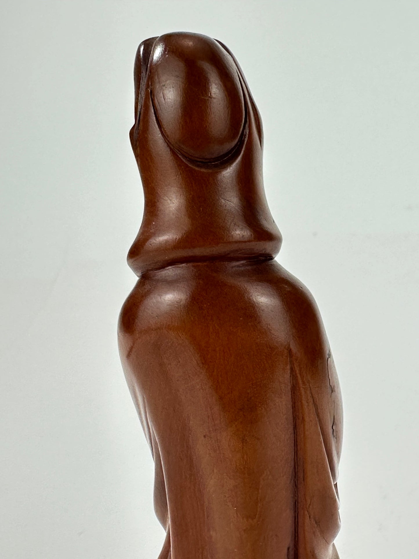 Vintage Chinese Hand-Carved Quan-Yin Figurine Sculpture Folk Figure 6"H