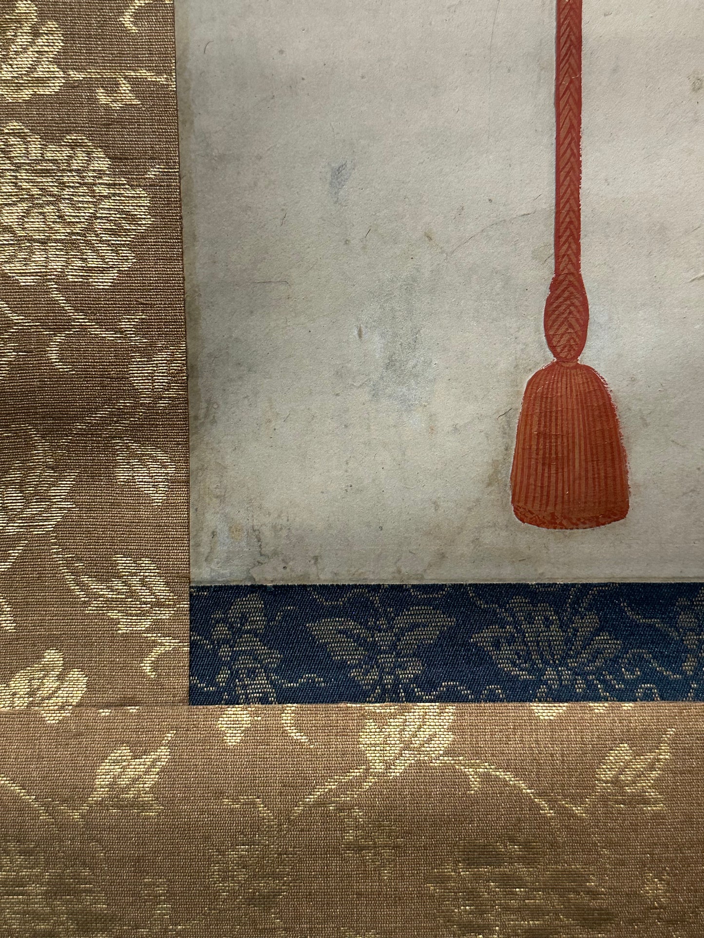 Japanese Antique Scroll Kakejiku Hand Painted Hunting Falcon 76"