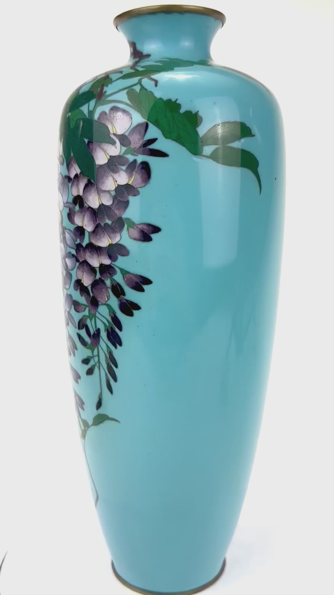 Antique Japanese Meiji Era (c1880) Cloisonné Vase Wisteria Antique Japanese Meiji Era (c1880) Cloisonné Vase Wisteria