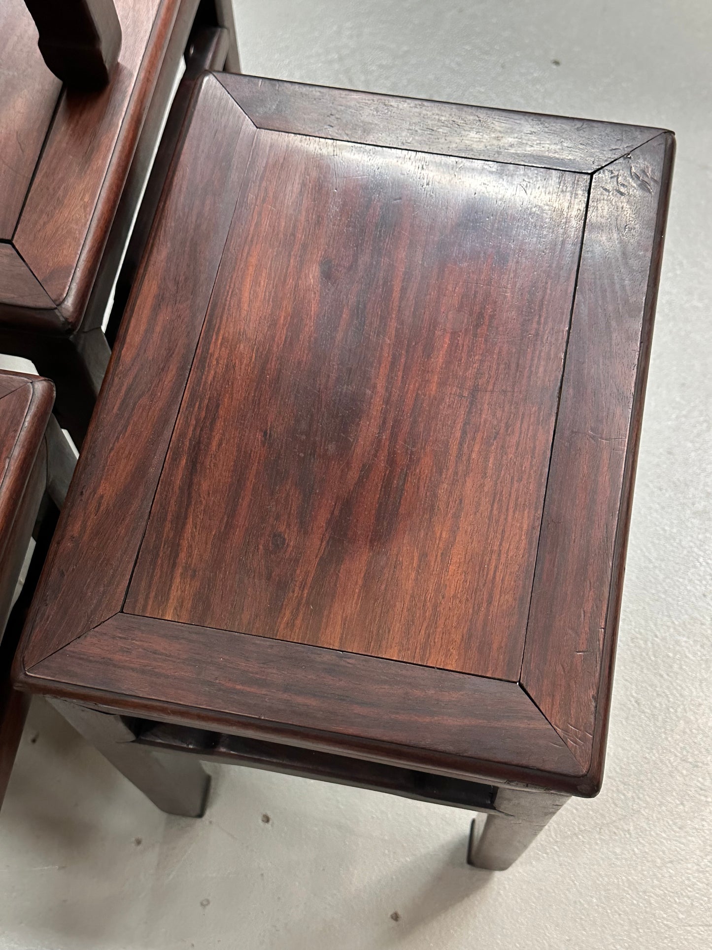 Antique Chinese Qing Dynasty Hongmu Hardwood Single Stool Available 20"H