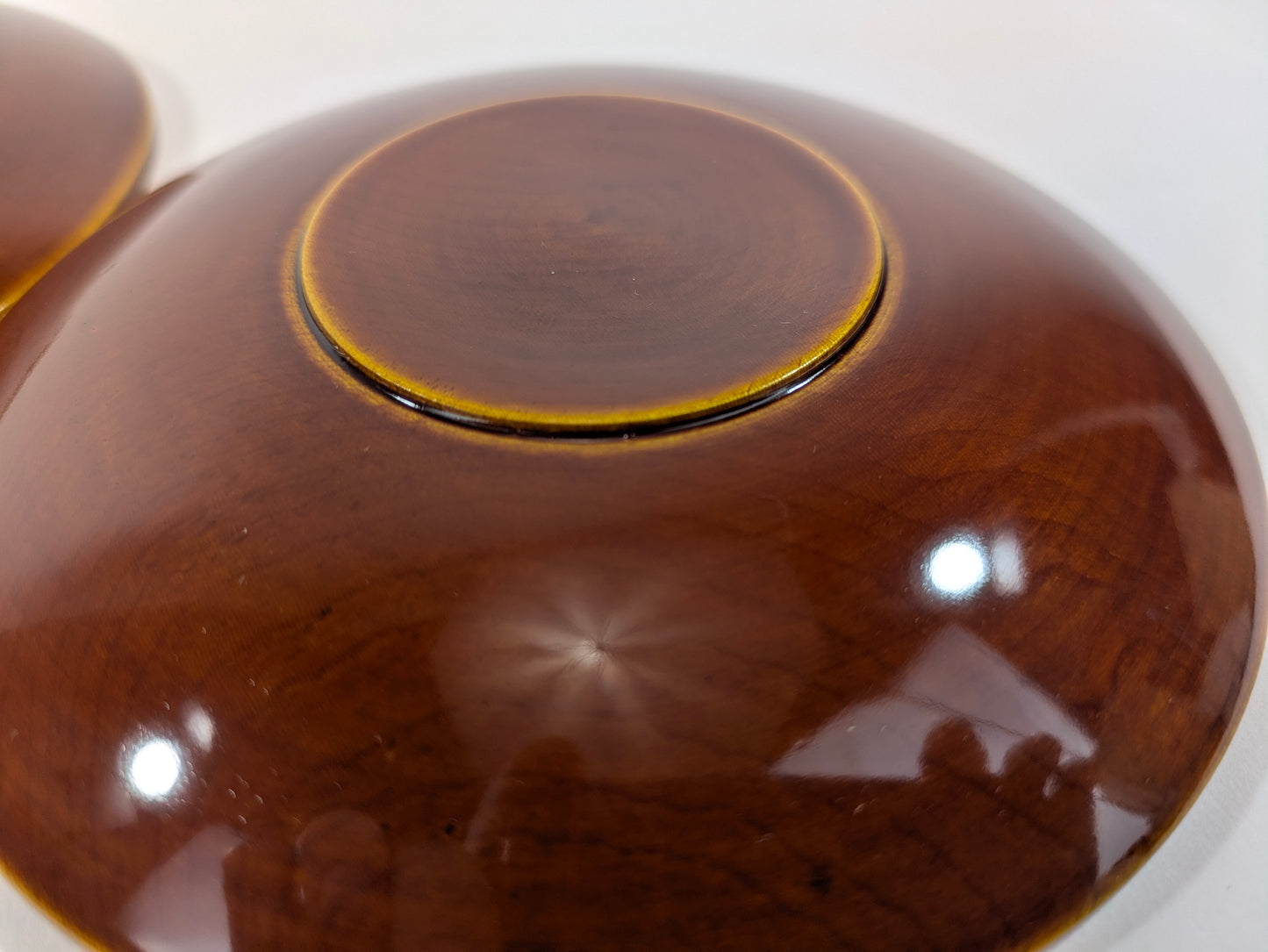 Vintage Japanese Lacquered Wood set of 5 Chataku Plates Tea Saucers Shunkei