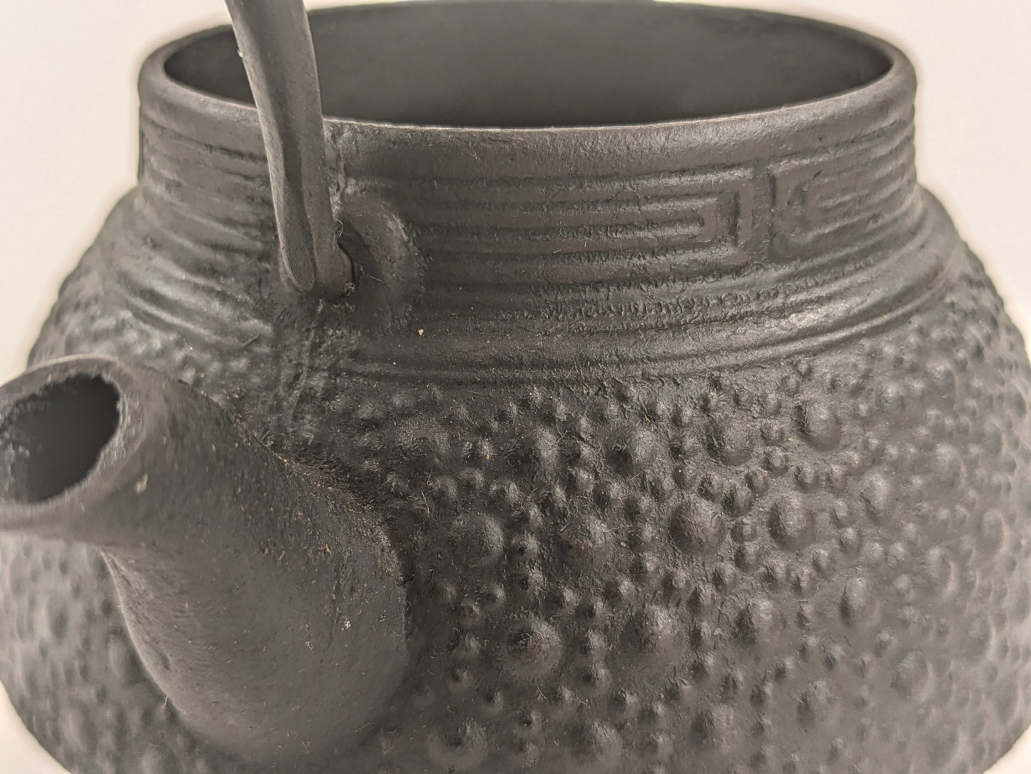 Vintage Japanese Mini Iron Tea Kettle Tetsubin Cast Iron Interior 3.5"