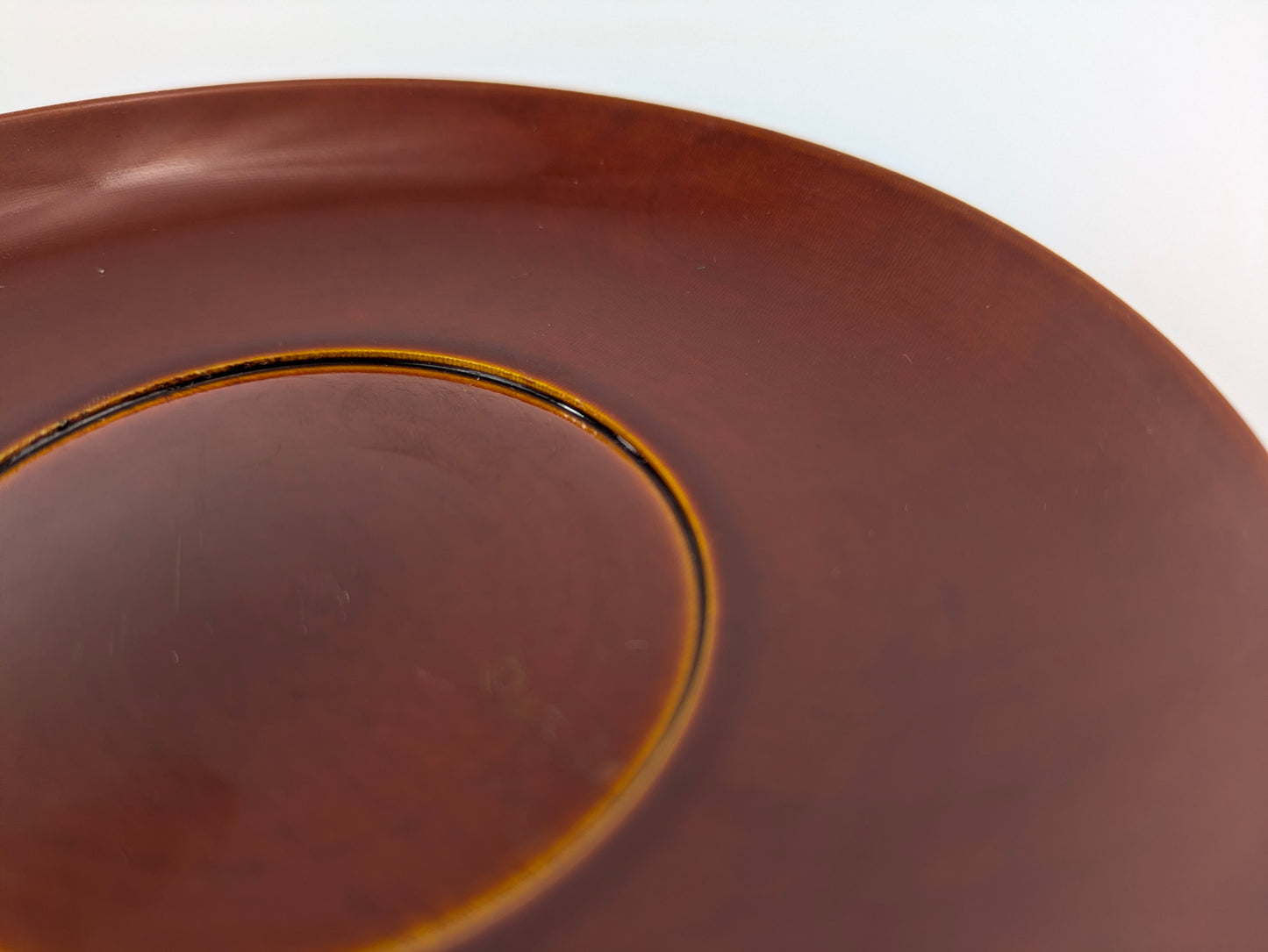Vintage Japanese Lacquered Wood set of 5 Chataku Plates Tea Saucers Shunkei