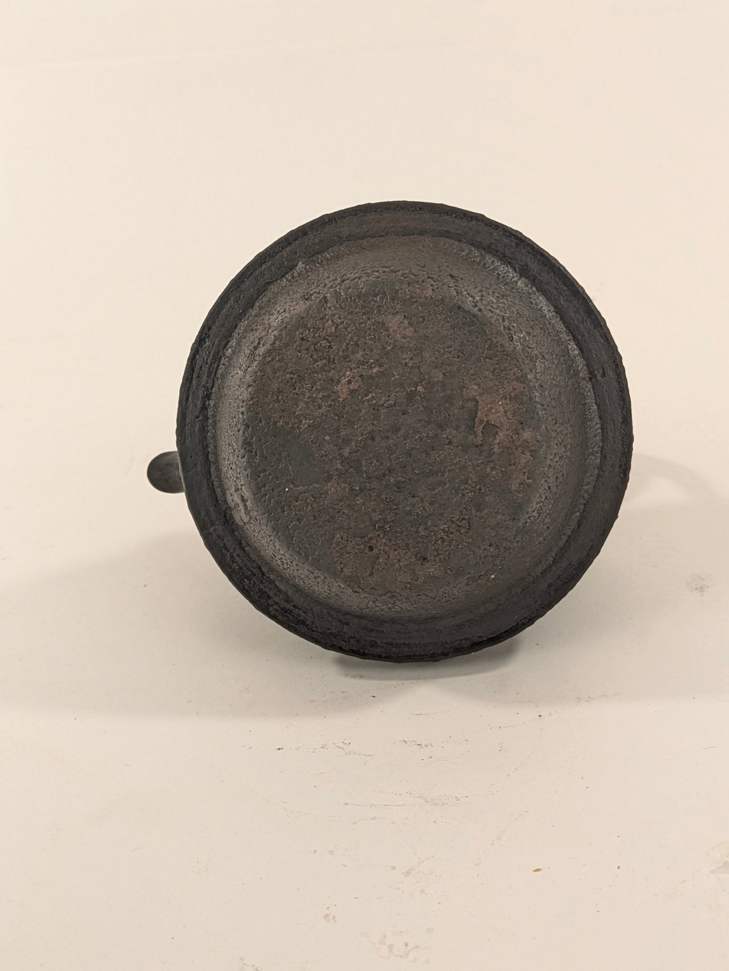 Vintage Japanese Mini Iron Tea Kettle Tetsubin Cast Iron Interior 3.5"