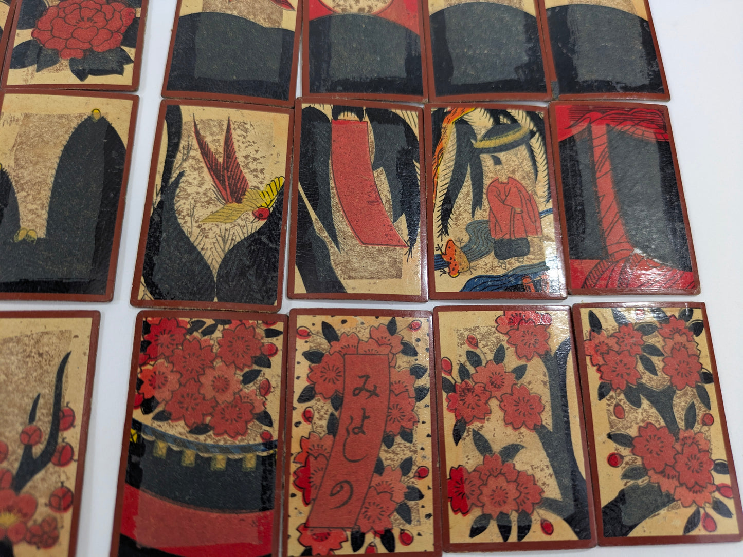 Vintage Compleate Set of Hanafude Cards w/ Kiri Wood Box