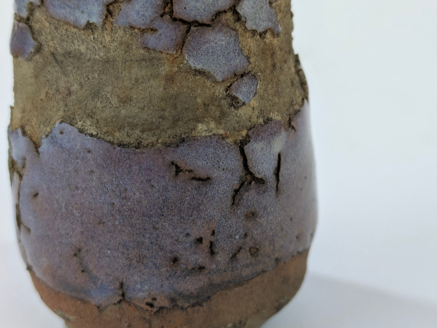 Antique Japanese Miniature Tsubo Wood-Fired Stoneware Jar 2.5"