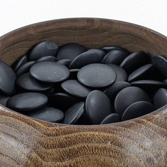 Vintage Go Stones Set of Black Glass 182