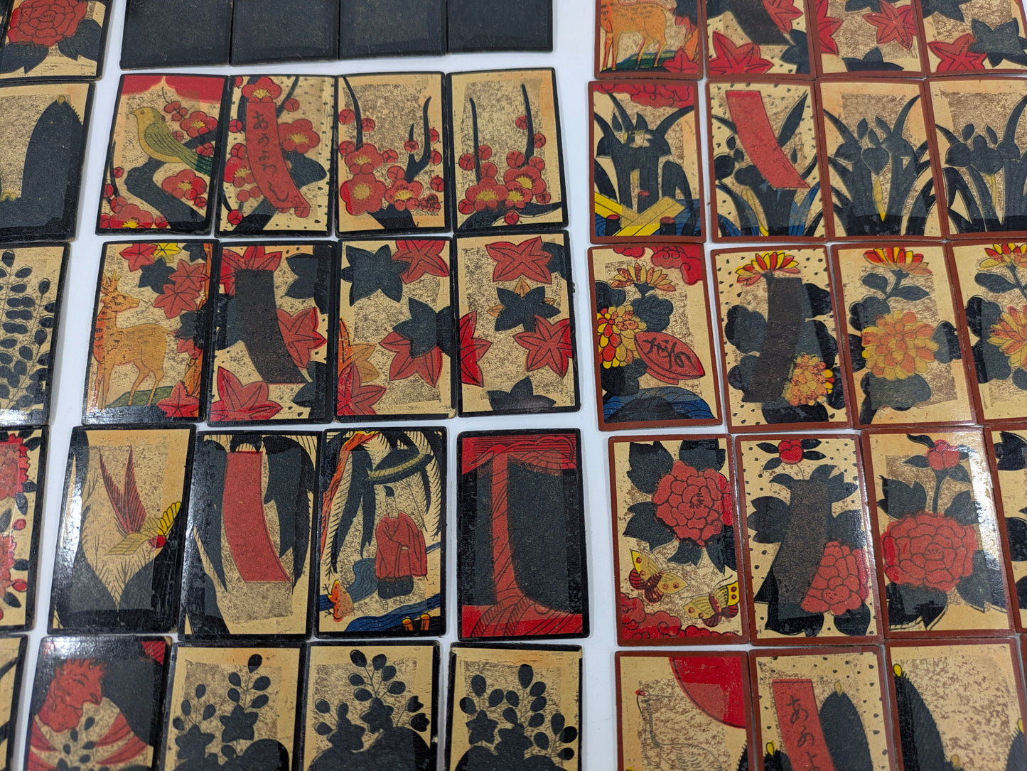 Vintage Compleate Set of Hanafude Cards w/ Kiri Wood Box