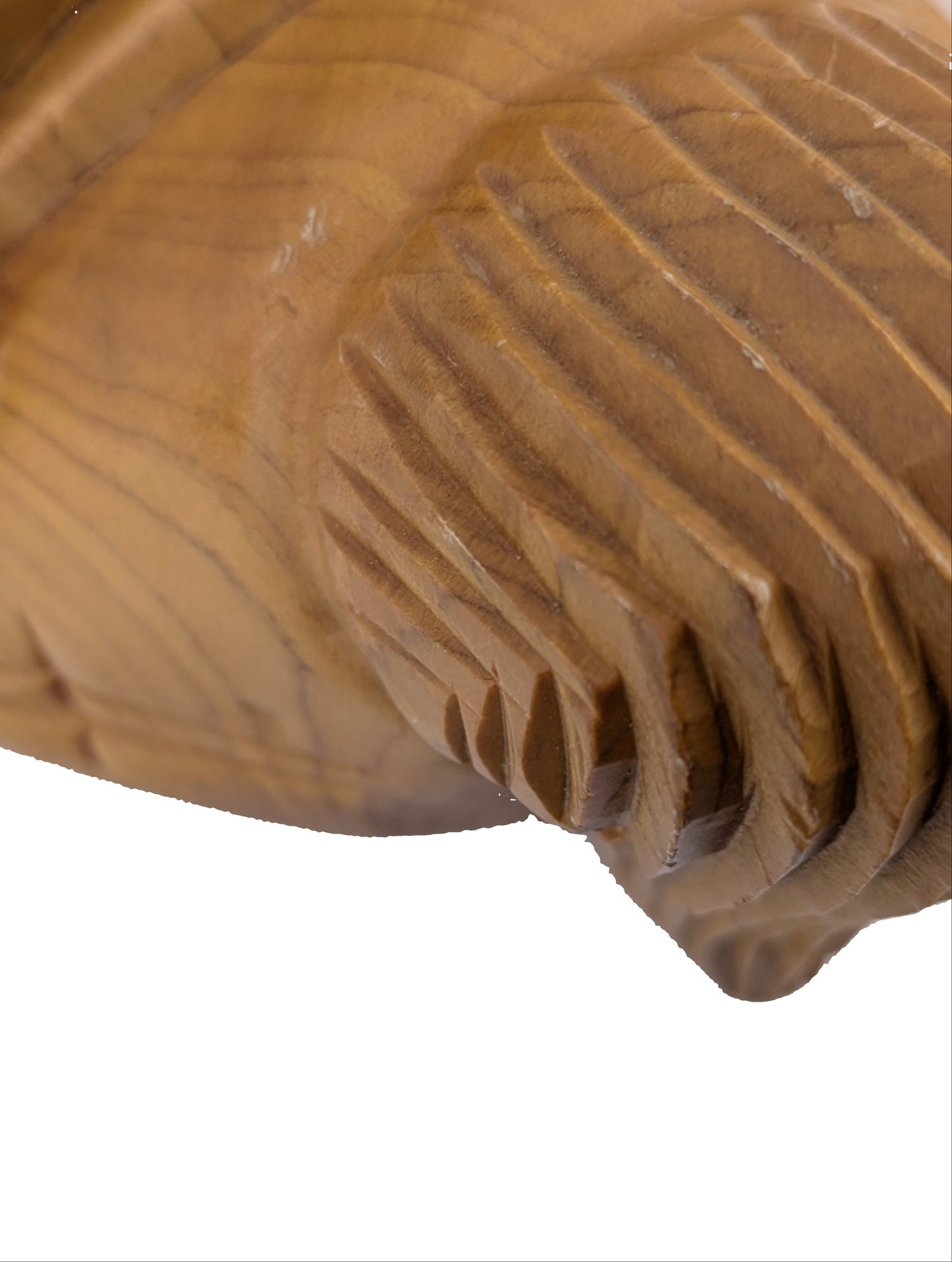 Antique Japanese Okina Noh Mask Wood Carving Old Man Face