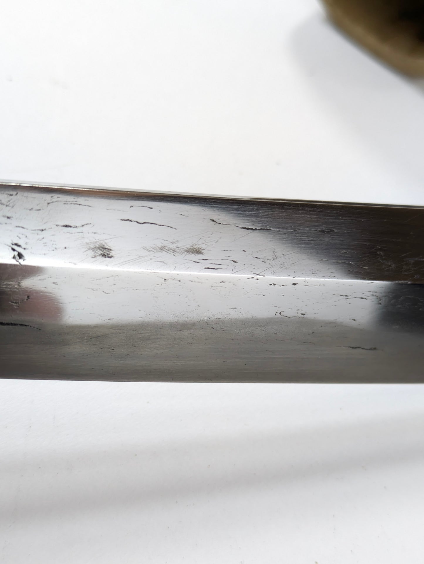 Japanese Edo Era Naginata Blade Signed “Harunobuyoshi” 16"