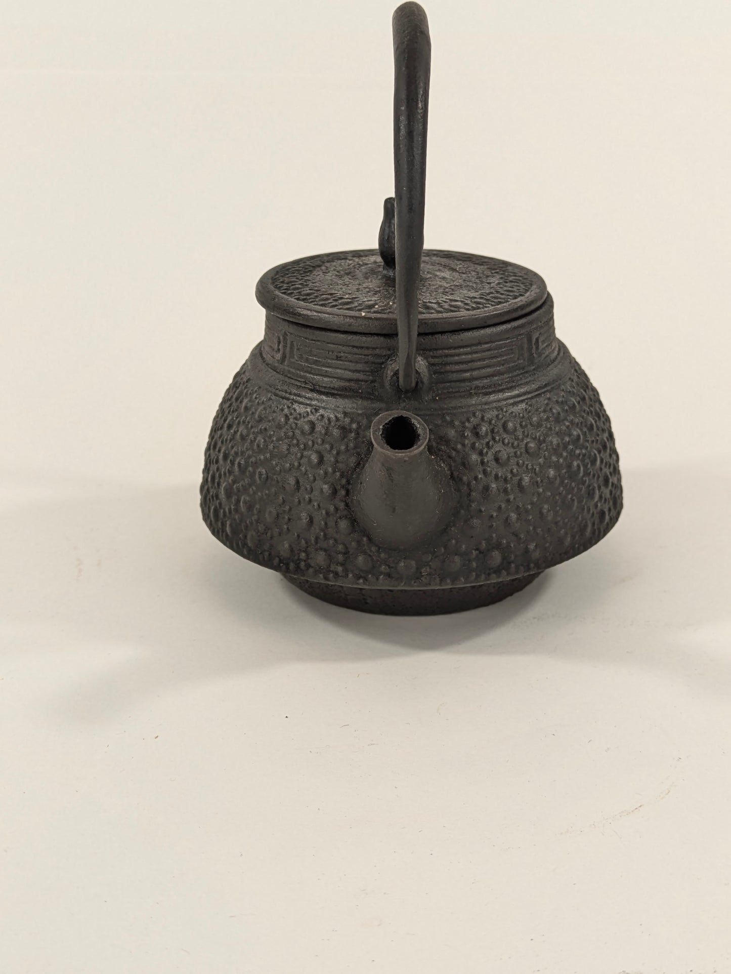 Vintage Japanese Mini Iron Tea Kettle Tetsubin Cast Iron Interior 3.5"