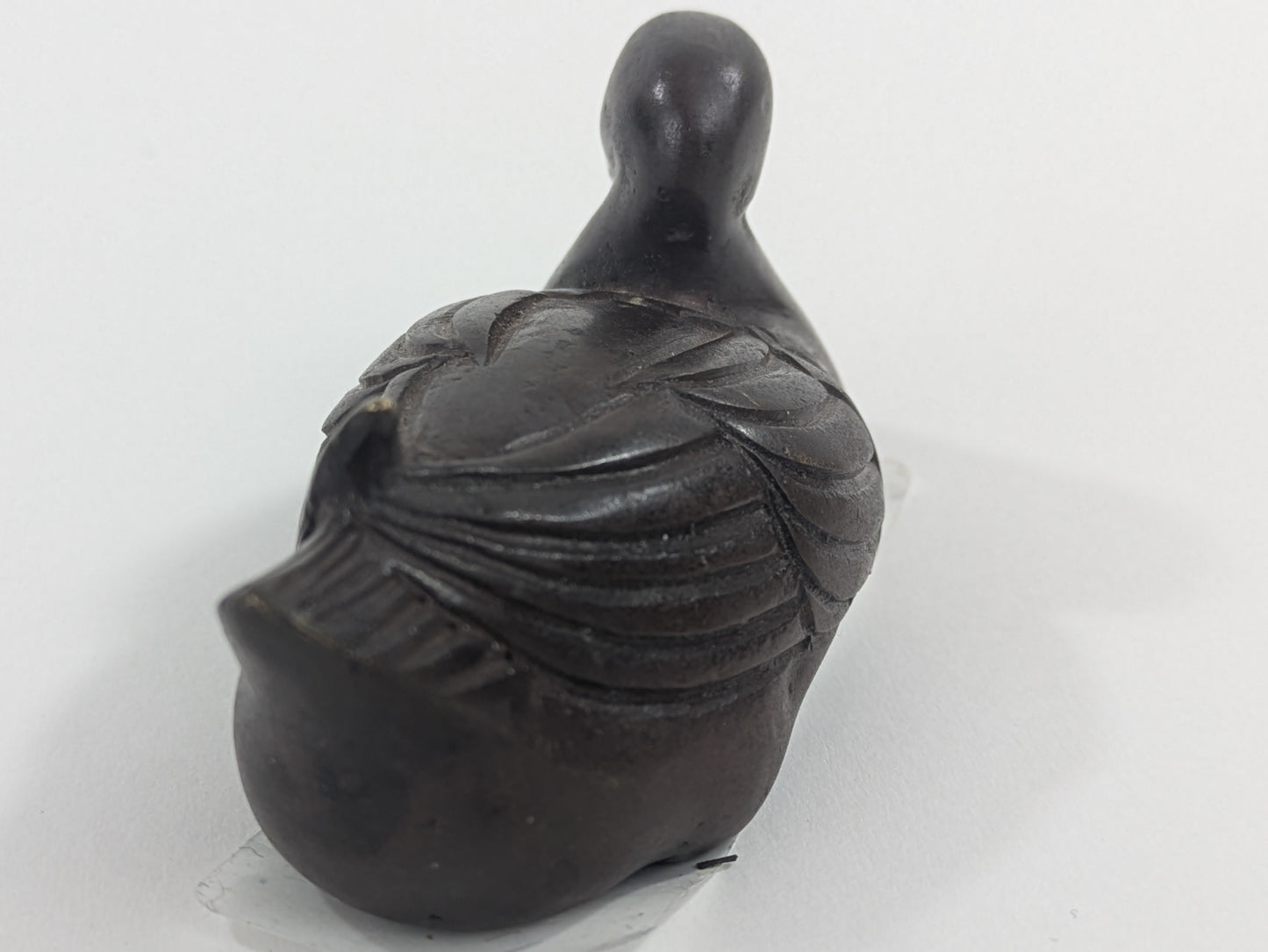 OKIMONO Japanese Crafted Bronze Duck Paper Weight 3"