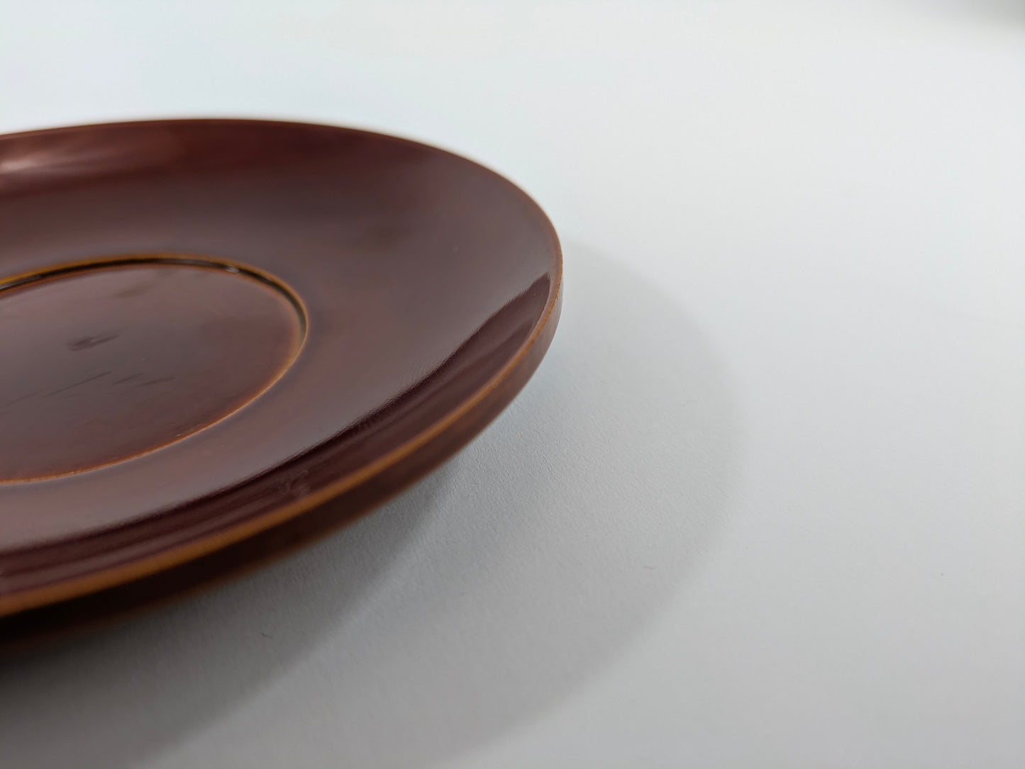 Vintage Japanese Lacquered Wood set of 5 Chataku Plates Tea Saucers Shunkei