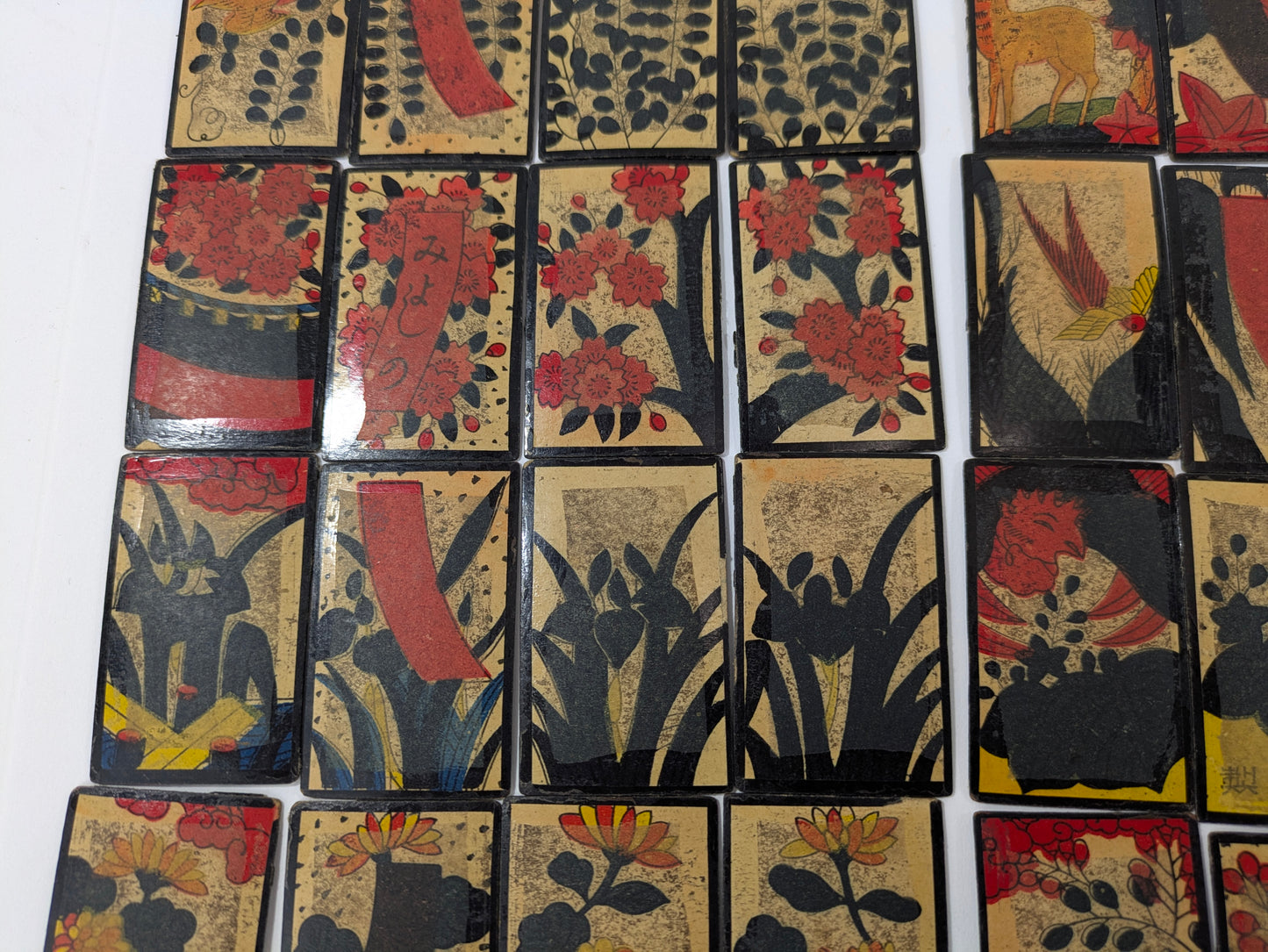 Vintage Compleate Set of Hanafude Cards w/ Kiri Wood Box