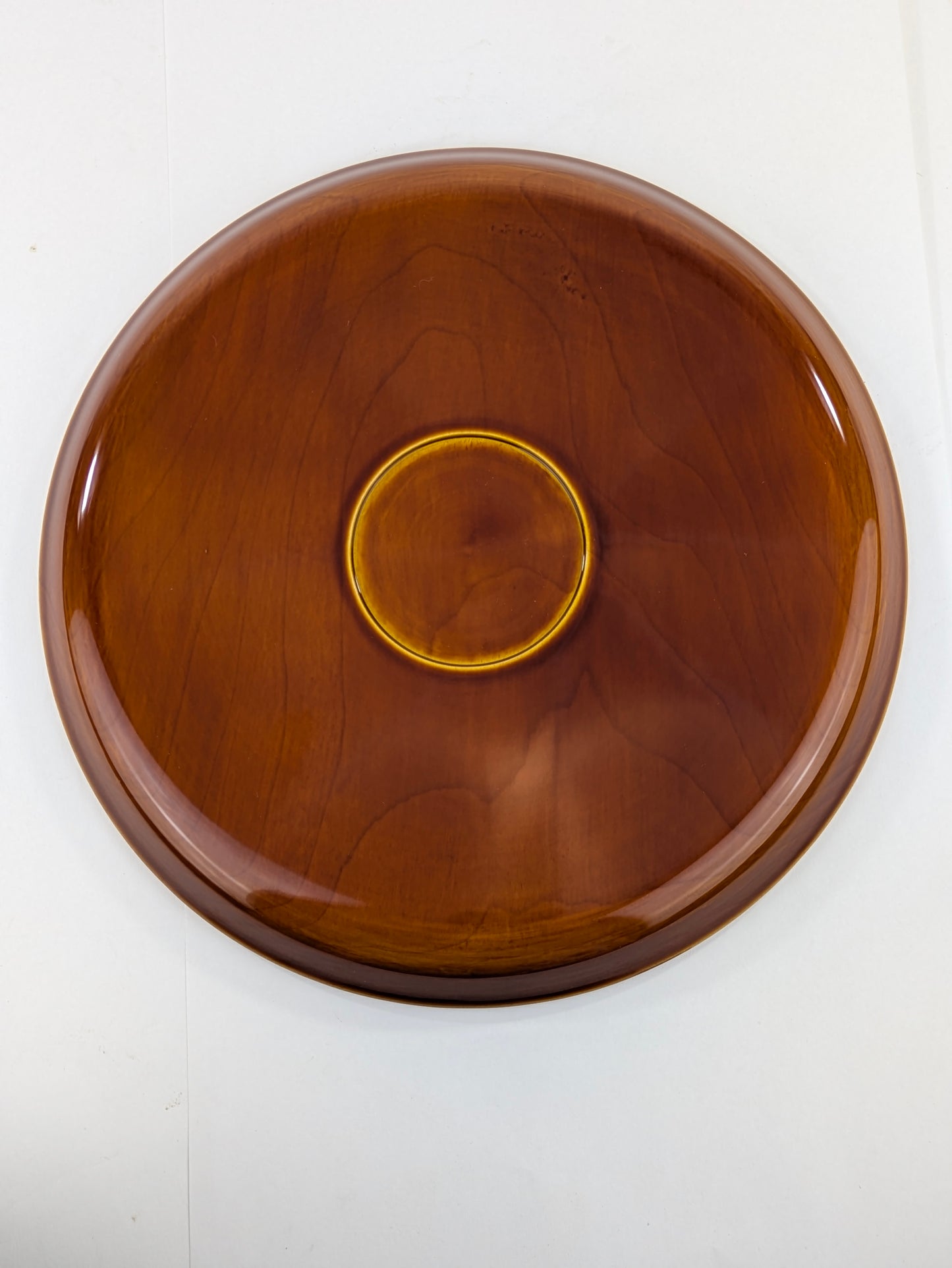 Vintage Japanese Hand Crafted Wood Hida Shunkei Lacquer Tray Obon Ozen 11"
