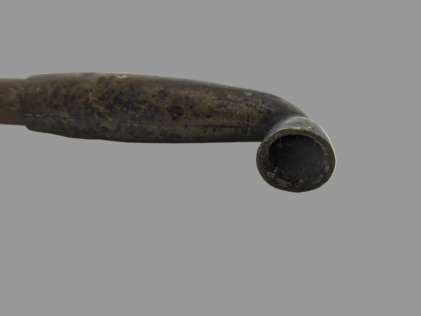 ANTIQUE MEIJI ERA (c1880) JAPANESE BRONZE & BAMBOO KISERU Smoke Pipe 6"