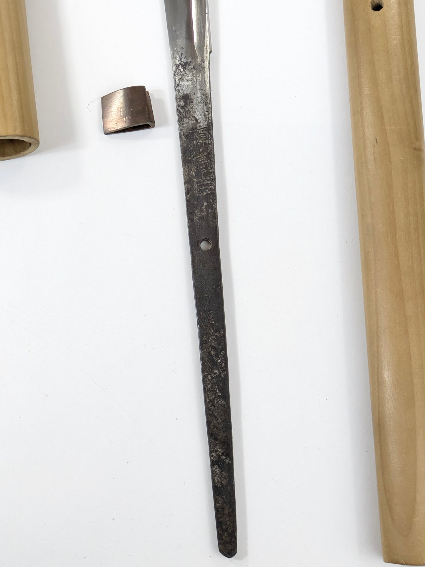 Japanese Edo Era Naginata Blade Signed “Harunobuyoshi” 16"