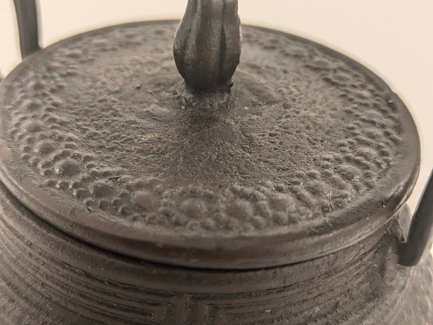 Vintage Japanese Mini Iron Tea Kettle Tetsubin Cast Iron Interior 3.5"