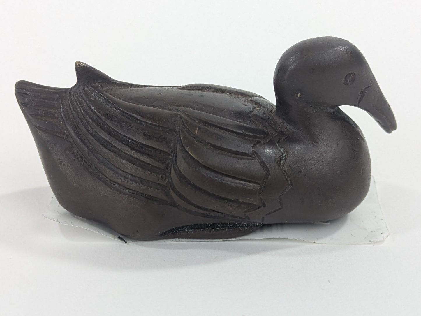 OKIMONO Japanese Crafted Bronze Duck Paper Weight 3"